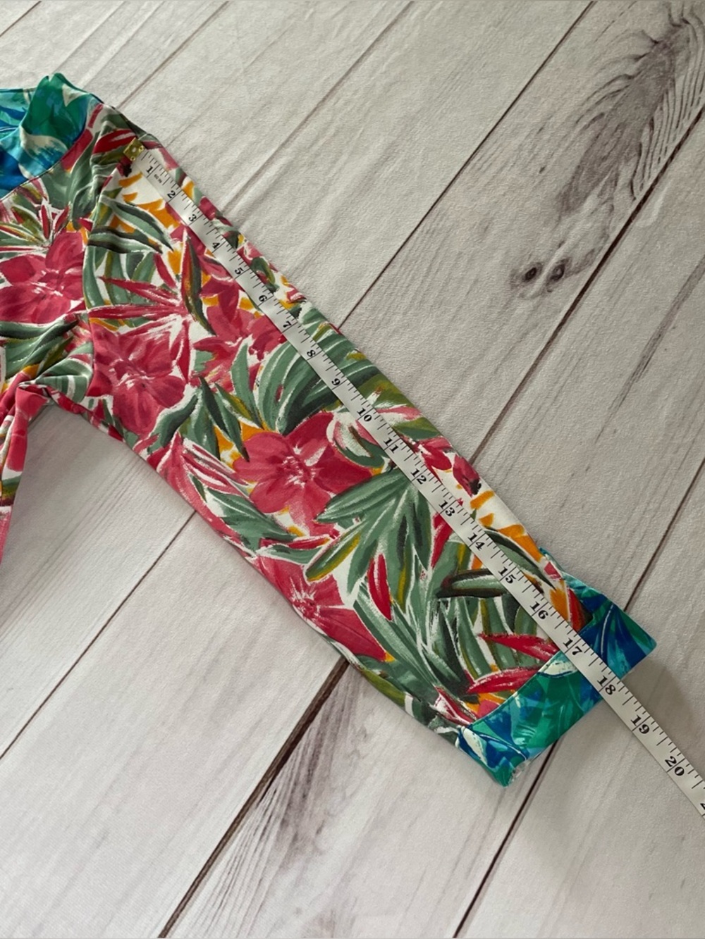 Caribbean Joe Relaxed Floral Dress Womens M Colorful 3/4 Sleeve Pull on Tropical - Picture 14 of 15
